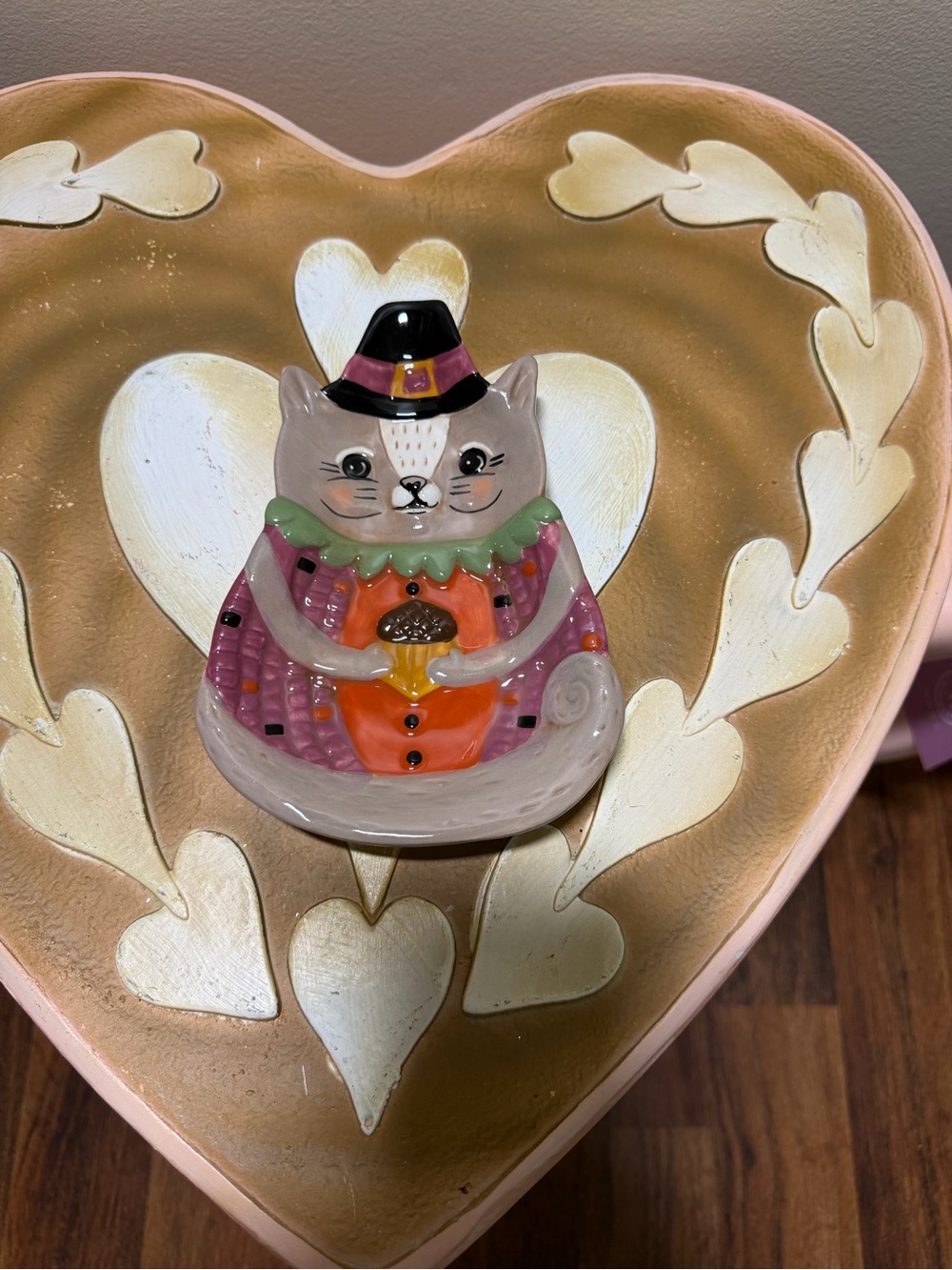 Johanna Parker Fall Squirrel Critter with Acorn Spoon Rest